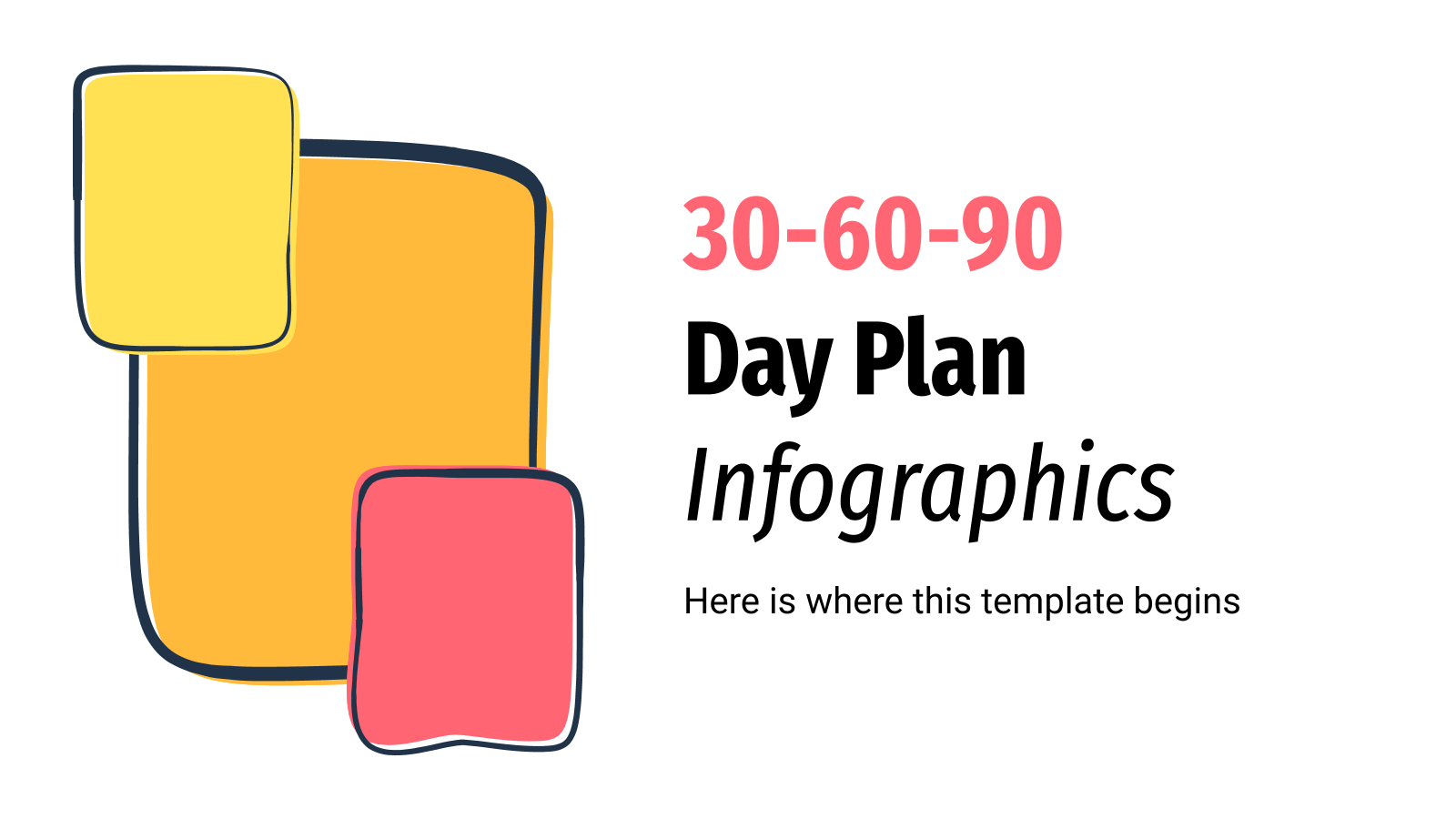 PowerPoint的30-60-90天计划信息图